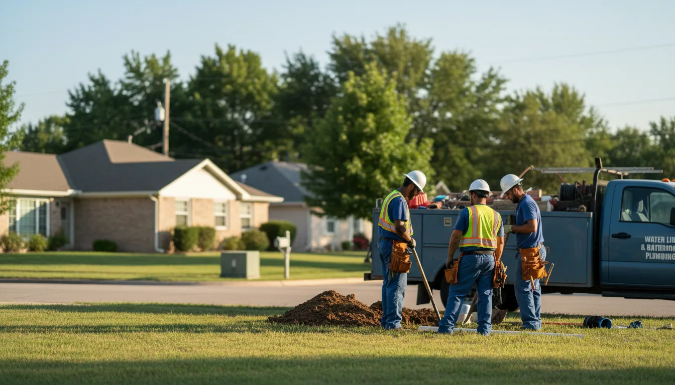 Residential water line and bathroom plumbing service in Searcy, AR